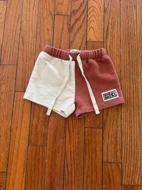 Binky & Bro Two-Tone Pink and Cream Kids Shorts